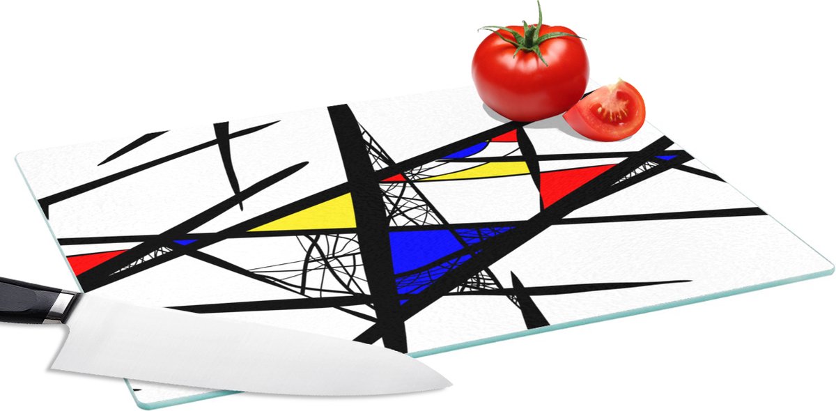 Glazen Snijplank - 39x28 - Patronen - Abstract - Kunst - Snijplanken Glas