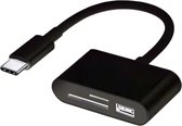 78Goods USB-C Kaartlezer zwart - Cardreader - 3 in 1 USB-C kaartlezer - USB 3.1 - Micro SD + TF kaartlezer - USB 3.0 poort - Plug & Play - SD/TF/USB 3.0 Cardreader