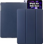 Tablet Hoes + Standaardfunctie - Geschikt voor iPad Air 2022 Hoes - 4e, 5e Generatie -10.9 inch (2020-2022) - Donker Blauw