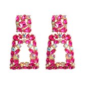 Capri Color Oorbellen - Roze | Oorhangers | 6,5 x 3,5 cm | Fashion Favorite