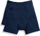 Fruit of the Loom classic boxer heren ondergoed katoen donker blauw 2-pack - Ondergoed voor heren XXL