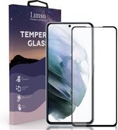 Lunso - Gehard Beschermglas - Full Cover Tempered Glass - Geschikt voor Samsung Galaxy S22 Plus / S22+ - Black Edge