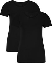 Bamboo Basics - T-shirts Kate (2-pack) Dames - Zwart - M
