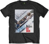 The Beatles - Get Back Poster Heren T-shirt - L - Zwart