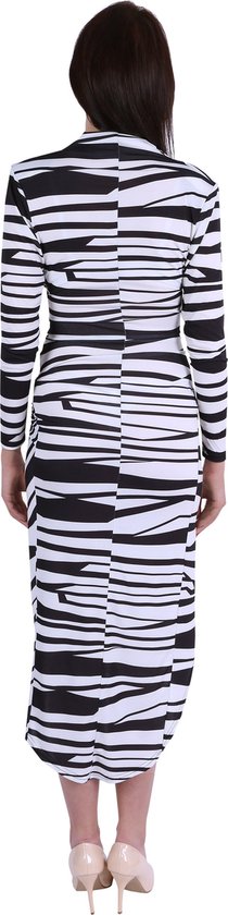 Robe ajustée à rayures Zwart et blanches - John Zack / XL