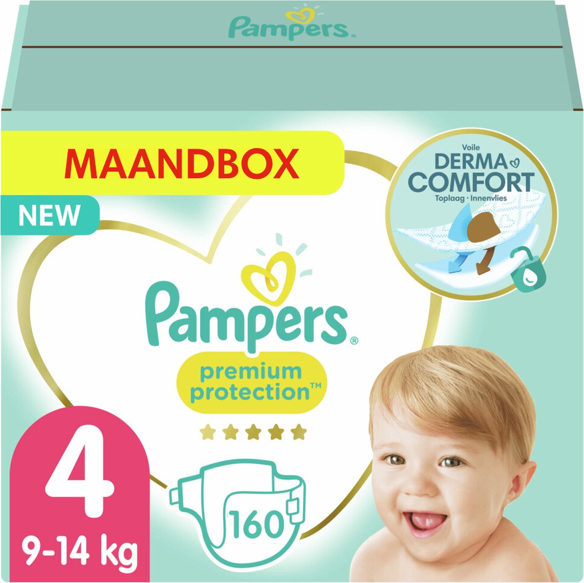 Pampers - Premium Protection - Maat 4 - Maandbox - 160 luiers - Voordeel