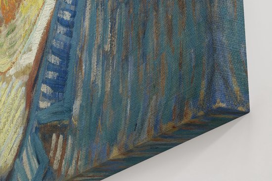 Artaza Toile Peinture Autoportrait avec Chapeau de Feutre Gris par Vincent van Gogh - 80x100 - Groot - Art - Impression sur Toile