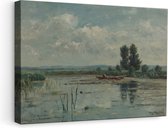 Artaza Toile Peinture Lac près de Loosdrecht - Willem Roelofs - 60x40 - Art - Impression sur toile