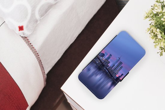 Étui de téléphone iPhone XR Bookcase - New York - Water - Pont - Avec compartiments - Étui portefeuille avec fermeture magnétique