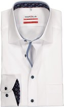 MARVELIS modern fit overhemd - wit (contrast) - Strijkvrij - Boordmaat: 46