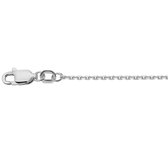 YO&NO - Ketting - Zilver - Anker - Gediamanteerd - 1,3mm - 40cm - Kinderen - Gerhodineerd - Zilver 925