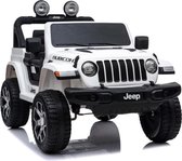 Jeep Wrangler Rubicon - Wit - MP4 en Sofstart | Elektrische Kinderauto | Met afstandsbediening | Kinderauto voor 1 tot 6 jaar