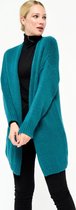 Gebreide lange cardigan - Blauw