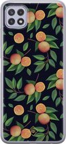 Samsung A22 5G hoesje siliconen - Fruit / Sinaasappel | Samsung Galaxy A22 5G case | multi | TPU backcover transparant