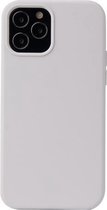 Effen kleur vloeibare siliconen schokbestendige beschermhoes voor iPhone 13 mini (wit)