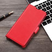 Ultradunne spanning zijgesp PU + TPU horizontale flip lederen hoes met houder en kaartsleuf voor iPhone 8 Plus & 7 Plus (rood)