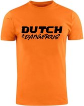 Dutch and Dangerous oranje T-shirt - nederland - holland