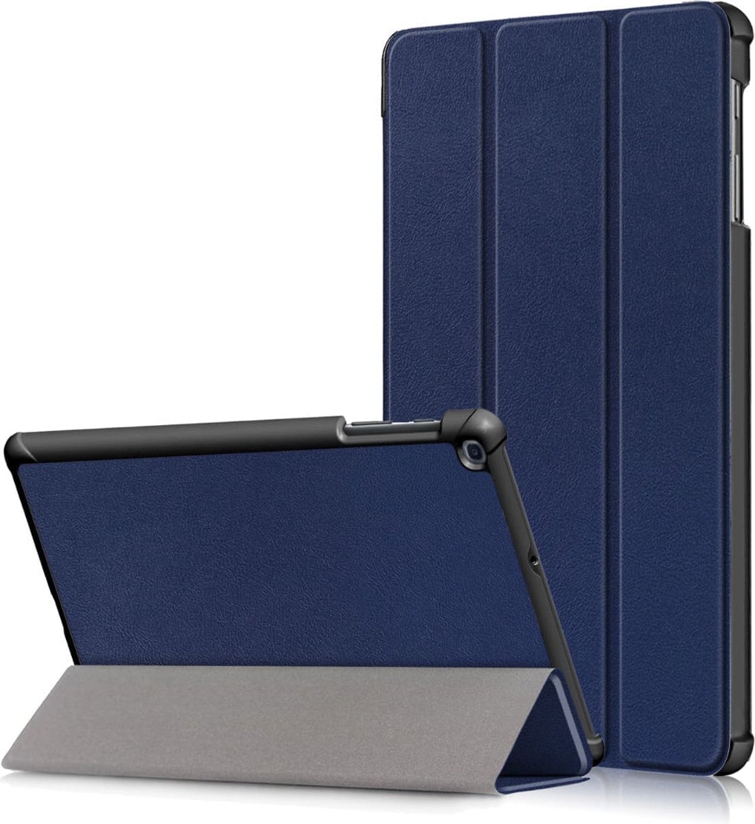 Samsung Tab A 10.1 2019 hard Tri-Fold book cover Donker blauw