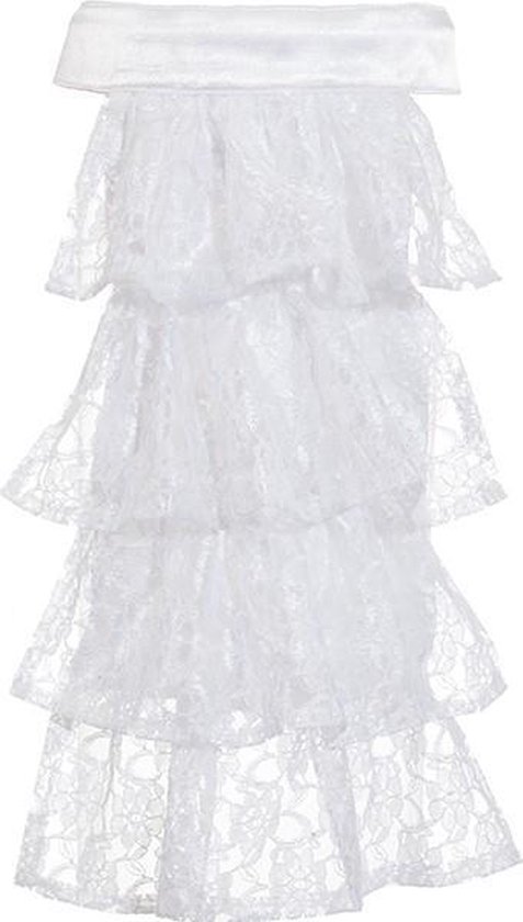thetru Jabot van kant - Wit - 100% polyester