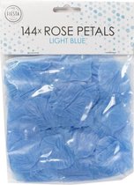 144 lichtblauwe rozenblaadjes