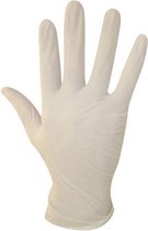 Wegwerp handschoenen Latex handschoenen Wit Poedervrij maat XL doos 100 stuks