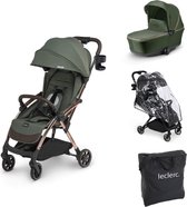 Leclerc Baby Influencer Kinderwagen Bundel - Buggy met Reiswieg incl. Regenhoes - Army Green