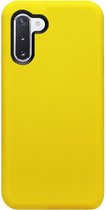 - ADEL Siliconen Back Cover Softcase Hoesje Geschikt voor Samsung Galaxy Note 10 - Geel