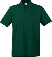 Grote maat donkergroen polo shirt premium van katoen voor heren 3XL - Polo t-shirts voor heren 3XL (EU 58)