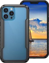 Armor Metal Clear PC + TPU schokbestendig hoesje voor iPhone 13 Pro Max (zwart)