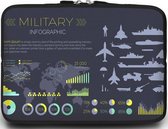 Universele Laptop Sleeve - 15.6 inch - Military Infographic