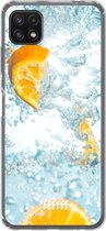 6F hoesje - geschikt voor Samsung Galaxy A22 5G -  Transparant TPU Case - Lemon Fresh #ffffff