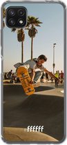 6F hoesje - geschikt voor Samsung Galaxy A22 5G -  Transparant TPU Case - Let's Skate #ffffff