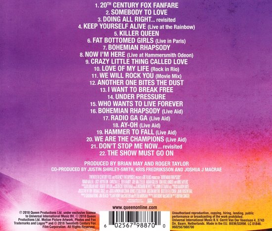 Queen - Bohemian Rhapsody (CD) (Original Soundtrack)