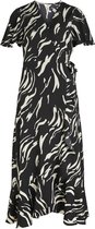 OBJECT Objpapaya S/s Wrap Long Dress A Div 23037381 Black/graphic Dames Jurk - Maat 36