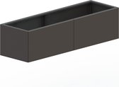 MySteel Gepoedercoat staal plantenbak Texas xxl 1600x500  - Kleur: RAL9010 (wit) - Hoogte: 300mm
