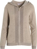 Cassis - Female - Cardigan met rits en capuchon  - Zand