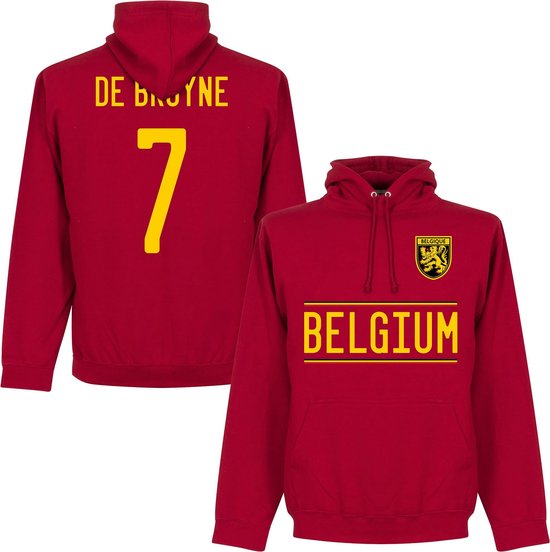 België De Bruyne 7 Team Hoodie - Rood - Kinderen - 152 | bol