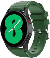 Strap-it Samsung Galaxy Watch 4 - 40mm siliconen bandje - legergroen