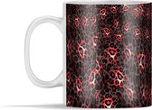 Mok - Panterprint - Rood - Vacht - 350 ml - Beker