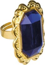 ring Edelsteen vierkant unisex blauw