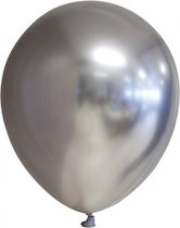 ballonspiegel chrome 30 cm latex zilver 10 stuks