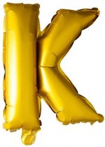 folieballon letter K 102 cm goud