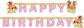 slinger Happy Birthday 183 x 16 cm papier roze