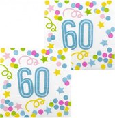 servetten 60 jaar 33 cm papier 12 stuks