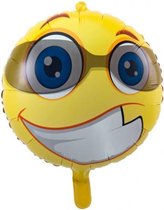 ballon smiley 43 cm folie geel