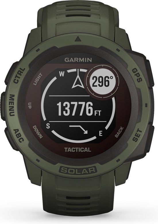 Garmin Instinct Solar Smartwatch Tactical Edition - Robuust GPS Sporthorloge - Zon Oplaadbaar - Moss