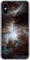 iPhone X hoesje - Galaxy - Planeet - Sterren - Siliconen Telefoonhoesje