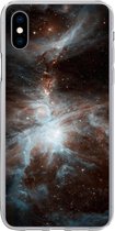 Geschikt voor iPhone Xs hoesje - Galaxy - Planeet - Sterren - Siliconen Telefoonhoesje