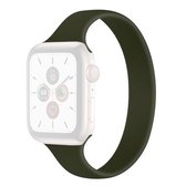 Silicagel Effen kleur krimpende geldvervangende horlogebanden uit één stuk, maat: S 130x14 mm voor Apple Watch Series 6 & SE & 5 & 4 40 mm / 3 & 2 & 1 38 mm (donkergroen)