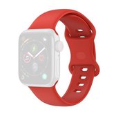 Siliconen vervangende horlogebanden, maat: groot formaat voor Apple Watch Series 6 & SE & 5 & 4 40 mm / 3 & 2 & 1 38 mm (rood)